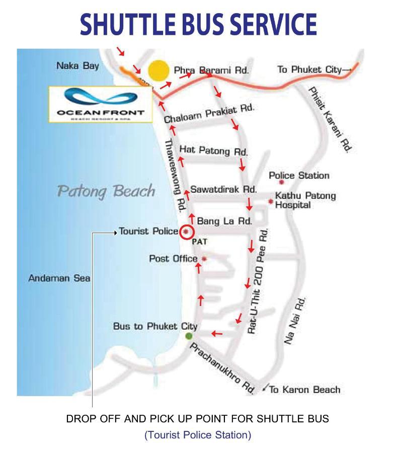 Oceanfront Beach Resort - Sha Extra Plus Patong Bagian luar foto Pattaya Beach map